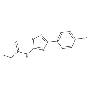 N-[3-(4-bromophenyl)-1,2,4-thiadiazol-5-yl]propanamide结构式