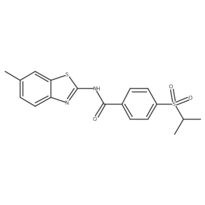 4-(isopropylsulfonyl)-N-(6-methylbenzo[d]thiazol-2-yl)benzamide结构式