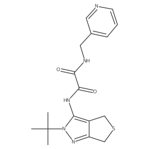 N1-(2-(tert-butyl)-4,6-dihydro-2H-thieno[3,4-c]pyrazol-3-yl)-N2-(pyridin-3-ylmethyl)oxalamide结构式