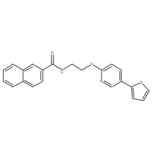 N-(2-((6-(thiophen-2-yl)pyridazin-3-yl)oxy)ethyl)-2-naphthamide结构式