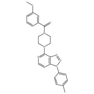 (3-methoxyphenyl)(4-(3-(p-tolyl)-3H-[1,2,3]triazolo[4,5-d]pyrimidin-7-yl)piperazin-1-yl)methanone结构式