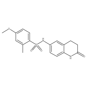 4-methoxy-2-methyl-N-(2-oxo-1,2,3,4-tetrahydroquinolin-6-yl)benzenesulfonamide结构式