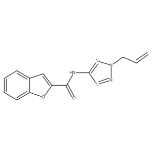 N-[2-(prop-2-en-1-yl)-2H-tetrazol-5-yl]-1-benzofuran-2-carboxamide结构式