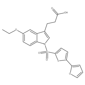 3-[5-Ethoxy-1-(5-furan-2-yl-thiophene-2-sulfonyl)-1h-indol-3-yl]-propionic acid Structure