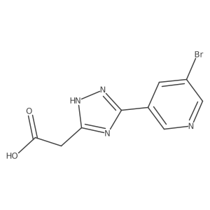 2-[3-(5-bromo-3-pyridyl)-1H-1,2,4-triazol-5-yl]acetic acid结构式
