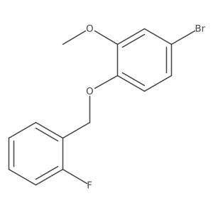 4-Bromo-1-{[(2-fluorophenyl)methyl]oxy}-2-(methyloxy)benzene Structure