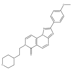 2-(4-methoxyphenyl)-7-(2-morpholin-4-ylethyl)pyrido[3,4-e][1,2,4]triazolo[1,5-a]pyrimidin-6(7H)-one结构式