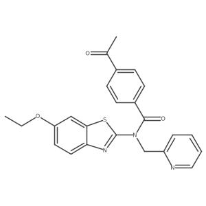 4-acetyl-N-(6-ethoxybenzo[d]thiazol-2-yl)-N-(pyridin-2-ylmethyl)benzamide Structure