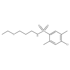 4-chloro-N-(3-ethoxypropyl)-2,5-dimethylbenzenesulfonamide结构式