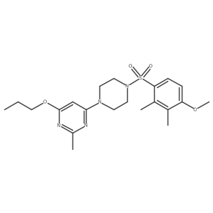 4-(4-((4-Methoxy-2,3-dimethylphenyl)sulfonyl)piperazin-1-yl)-2-methyl-6-propoxypyrimidine Structure