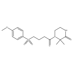 4-(4-((4-Methoxyphenyl)sulfonyl)butanoyl)-3,3-dimethylpiperazin-2-one结构式