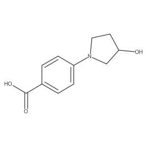 4-(3-Hydroxypyrrolidin-1-yl)benzoic acid结构式
