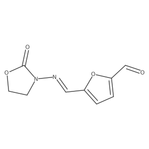5-[[(2-Oxo-3-oxazolidinyl)imino]methyl]-2-furancarboxaldehyde Structure