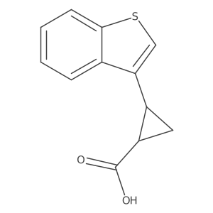 2-(Benzo[b]thiophen-3-yl)cyclopropane-1-carboxylic acid结构式
