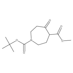 1-tert-Butyl 4-methyl 5-oxoazepane-1,4-dicarboxylate结构式