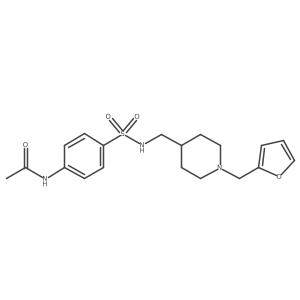 N-(4-(N-((1-(furan-2-ylmethyl)piperidin-4-yl)methyl)sulfamoyl)phenyl)acetamide Structure
