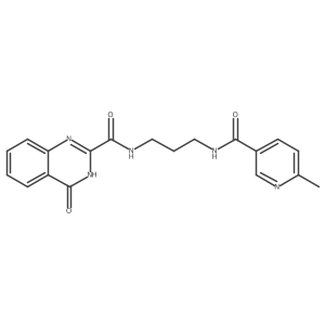 4-hydroxy-N-(3-{[(6-methylpyridin-3-yl)carbonyl]amino}propyl)quinazoline-2-carboxamide结构式