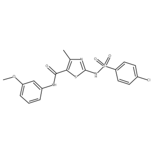 5-Thiazolecarboxamide, 2-[[(4-chlorophenyl)sulfonyl]amino]-N-(3-methoxyphenyl)-4-methyl-结构式