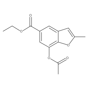Ethyl 7-(Acetyloxy)-2-methyl-1-benzofuran-5-carboxylate Structure