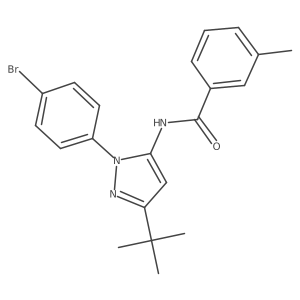 N~1~-[1-(4-bromophenyl)-3-(tert-butyl)-1H-pyrazol-5-yl]-3-methylbenzamide Structure
