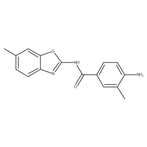 4-Amino-3-methyl-N-(6-methyl-2-benzothiazolyl)benzamide结构式