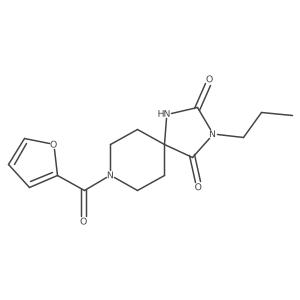 8-(Furan-2-carbonyl)-3-propyl-1,3,8-triazaspiro[4.5]decane-2,4-dione结构式