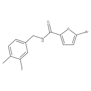 5-Bromo-N-(3-fluoro-4-methylbenzyl)furan-2-carboxamide结构式