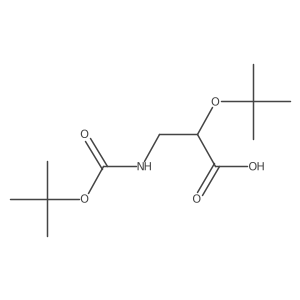(2S)-2-(tert-butoxy)-3-{[(tert-butoxy)carbonyl]amino}propanoic acid结构式