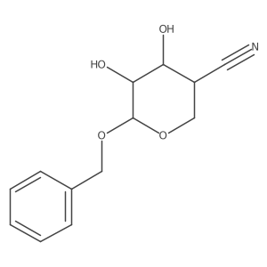(3r,4r,5s,6s)-6-(Benzyloxy)-4,5-dihydroxytetrahydro-2h-pyran-3-carbonitrile结构式