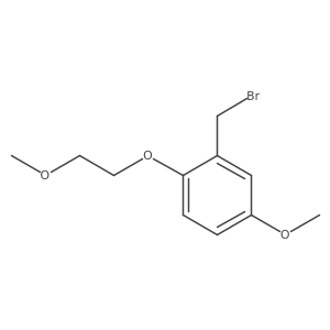 2-(Bromomethyl)-4-methoxy-1-(2-methoxyethoxy)benzene结构式