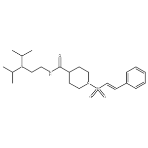 N-[2-[di(propan-2-yl)amino]ethyl]-1-[(E)-2-phenylethenyl]sulfonylpiperidine-4-carboxamide Structure
