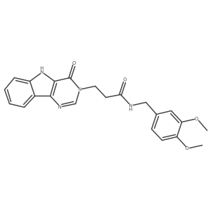 N-(3,4-dimethoxybenzyl)-3-(4-oxo-4,5-dihydro-3H-pyrimido[5,4-b]indol-3-yl)propanamide Structure