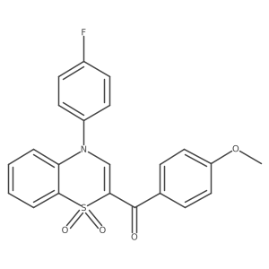[4-(4-fluorophenyl)-1,1-dioxido-4H-1,4-benzothiazin-2-yl](4-methoxyphenyl)methanone结构式