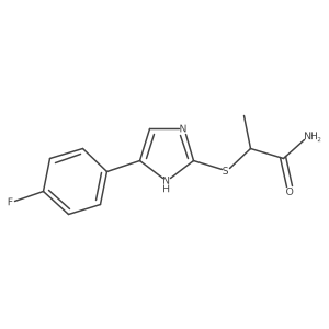 2-{[5-(4-fluorophenyl)-1H-imidazol-2-yl]sulfanyl}propanamide Structure