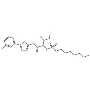 3-Methyl-N-[5-(3-methylphenyl)-1,3,4-thiadiazol-2-yl]-2-[(octylsulfonyl)amino]pentanamide Structure