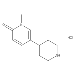1-Methyl-5-(piperidin-4-yl)pyridin-2(1H)-one hydrochloride结构式