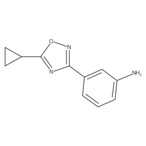 3-(5-Cyclopropyl-1,2,4-oxadiazol-3-yl)aniline结构式