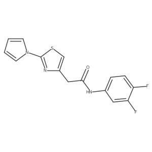 2-(2-(1H-pyrrol-1-yl)thiazol-4-yl)-N-(3,4-difluorophenyl)acetamide Structure
