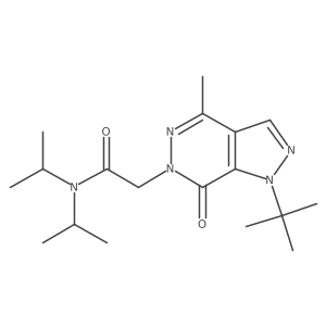 2-(1-(tert-butyl)-4-methyl-7-oxo-1H-pyrazolo[3,4-d]pyridazin-6(7H)-yl)-N,N-diisopropylacetamide结构式