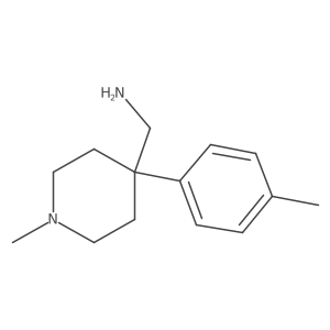 (1-Methyl-4-(p-tolyl)piperidin-4-yl)methanamine结构式