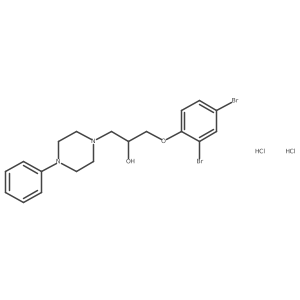 1-(2,4-Dibromophenoxy)-3-(4-phenylpiperazin-1-yl)propan-2-ol dihydrochloride Structure