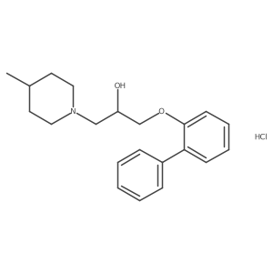 1-([1,1'-Biphenyl]-2-yloxy)-3-(4-methylpiperidin-1-yl)propan-2-ol hydrochloride结构式