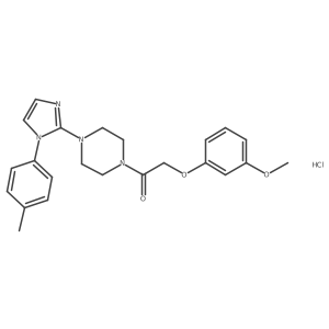 2-(3-methoxyphenoxy)-1-(4-(1-(p-tolyl)-1H-imidazol-2-yl)piperazin-1-yl)ethanone hydrochloride Structure