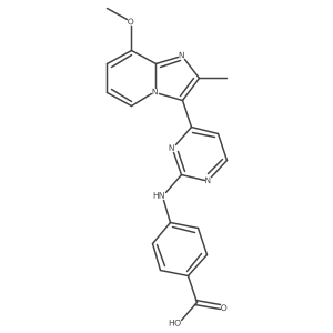 4-[[4-(8-Methoxy-2-methylimidazo[1,2-a]pyridin-3-yl)-2-pyrimidinyl]amino]benzoic acid结构式