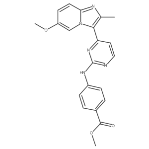 Methyl 4-((4-(6-methoxy-2-methylimidazo[1,2-a]pyridin-3-yl)pyrimidin-2-yl)amino)benzoate结构式