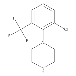 1-[2-Chloro-6-(trifluoromethyl)phenyl]piperazine结构式