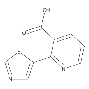 2-(1,3-Thiazol-5-yl)pyridine-3-carboxylic acid结构式