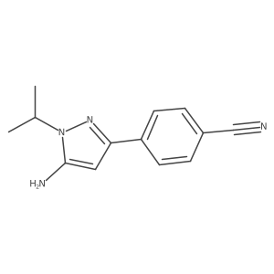 4-(5-Amino-1-isopropyl-1h-pyrazol-3-yl)benzonitrile Structure