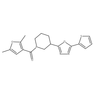 (2,5-Dimethylfuran-3-yl)(3-(5-(thiophen-2-yl)-1,3,4-oxadiazol-2-yl)piperidin-1-yl)methanone Structure