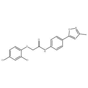 2-(2,4-dichlorophenoxy)-N-[4-(3-methyl-1,2,4-oxadiazol-5-yl)phenyl]acetamide结构式